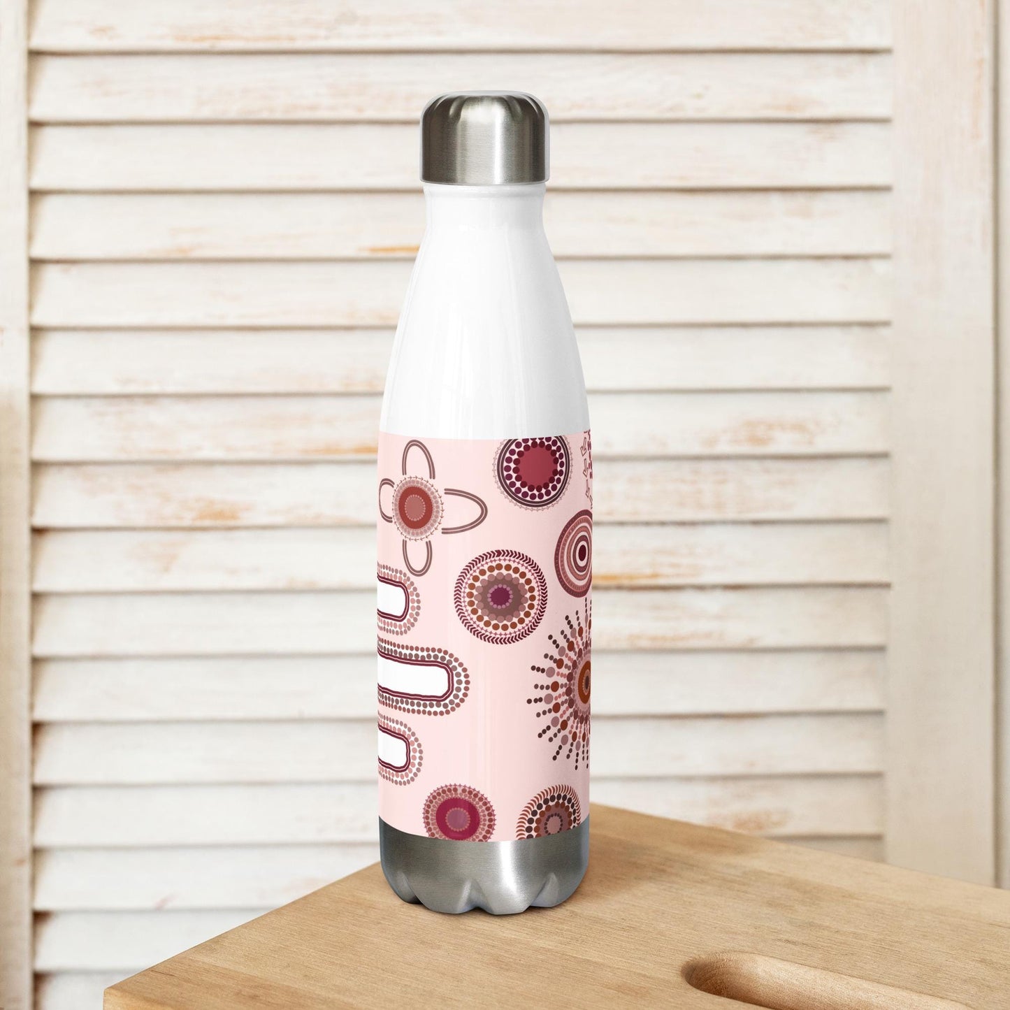 Aboriginal Designed Stainless steel water bottle Yaye Marle Art By Jordan Davis