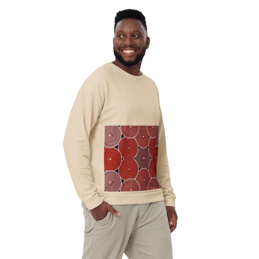 Aboriginal Designed Unisex Sweatshirt Yaye Marle Art By Jordan Davis
