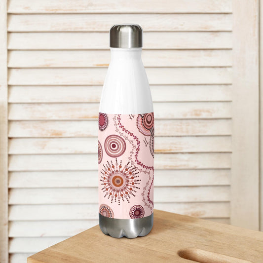 Aboriginal Designed Stainless steel water bottle Yaye Marle Art By Jordan Davis