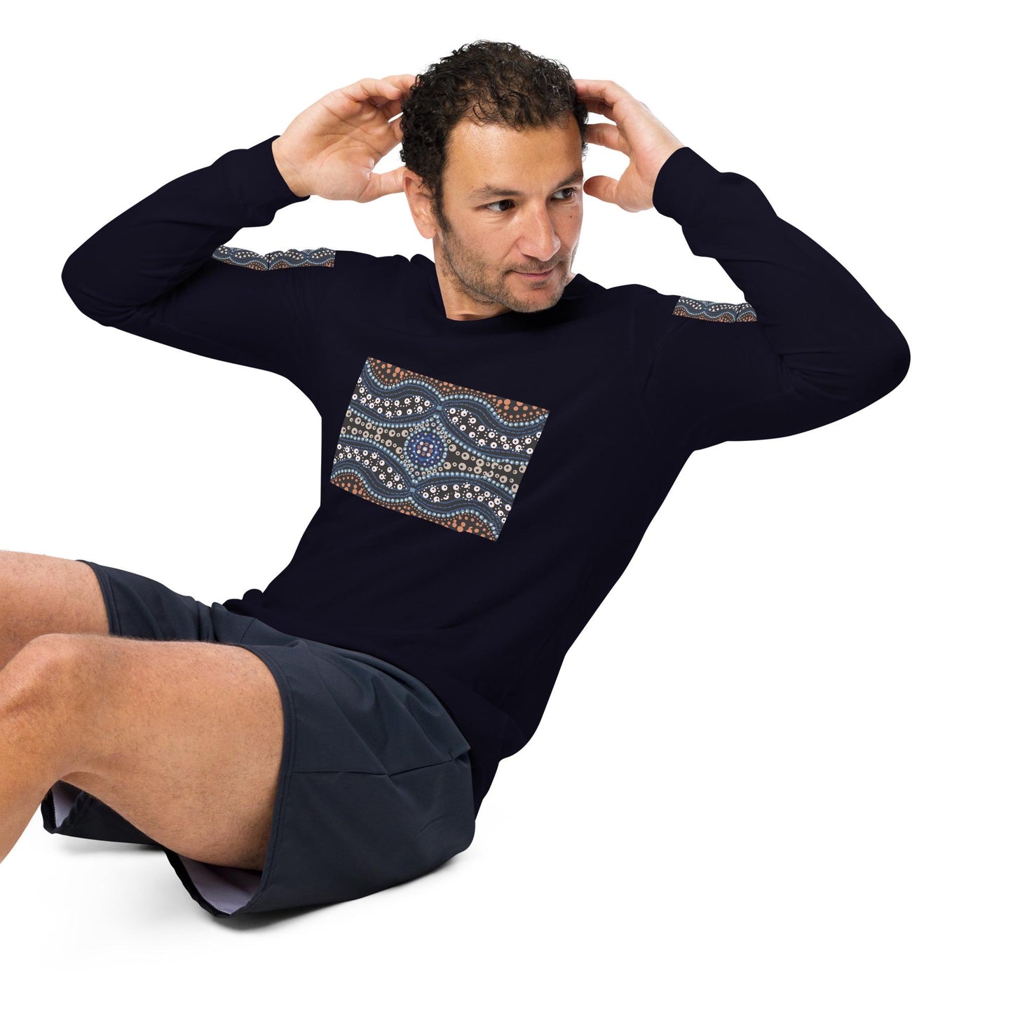 Aboriginal Designed Unisex Long Sleeve Tee Yaye Marle Art By Jordan Davis