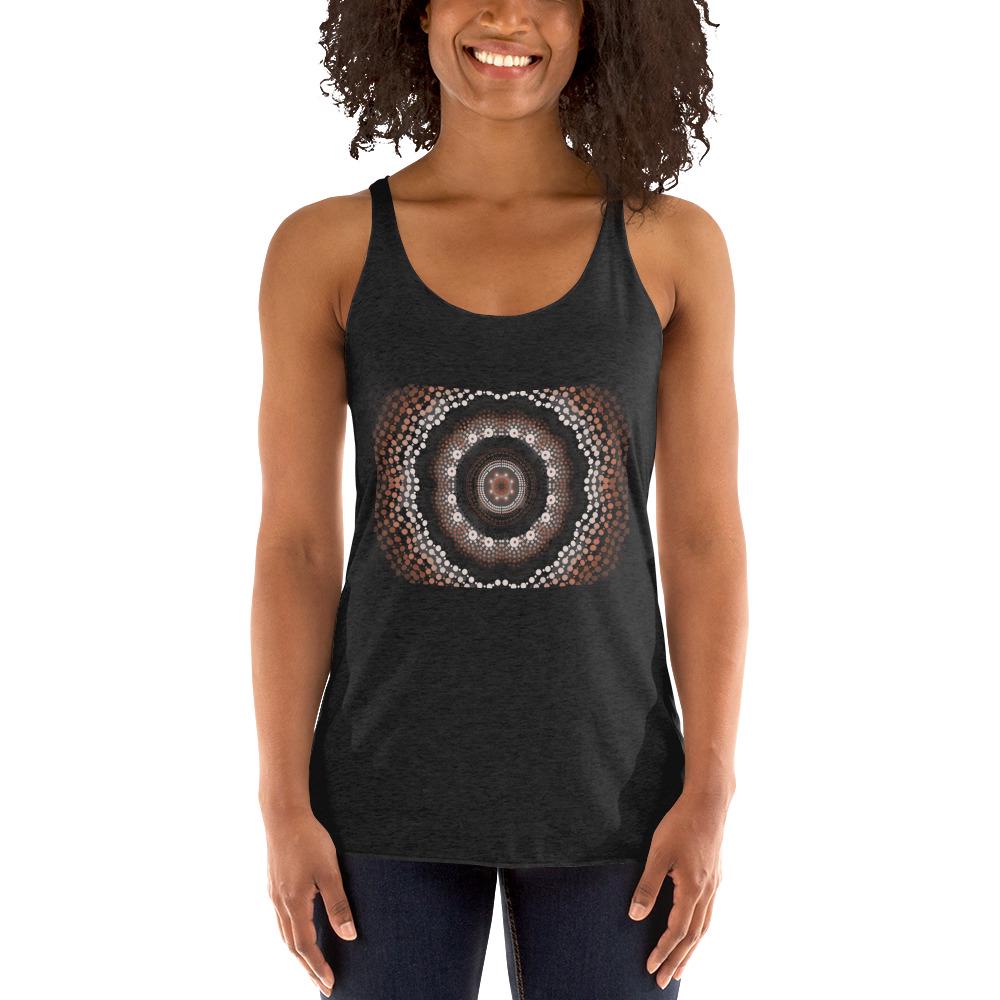 Aboriginal Designed Women's Racerback Tank Yaye Marle Art By Jordan Davis