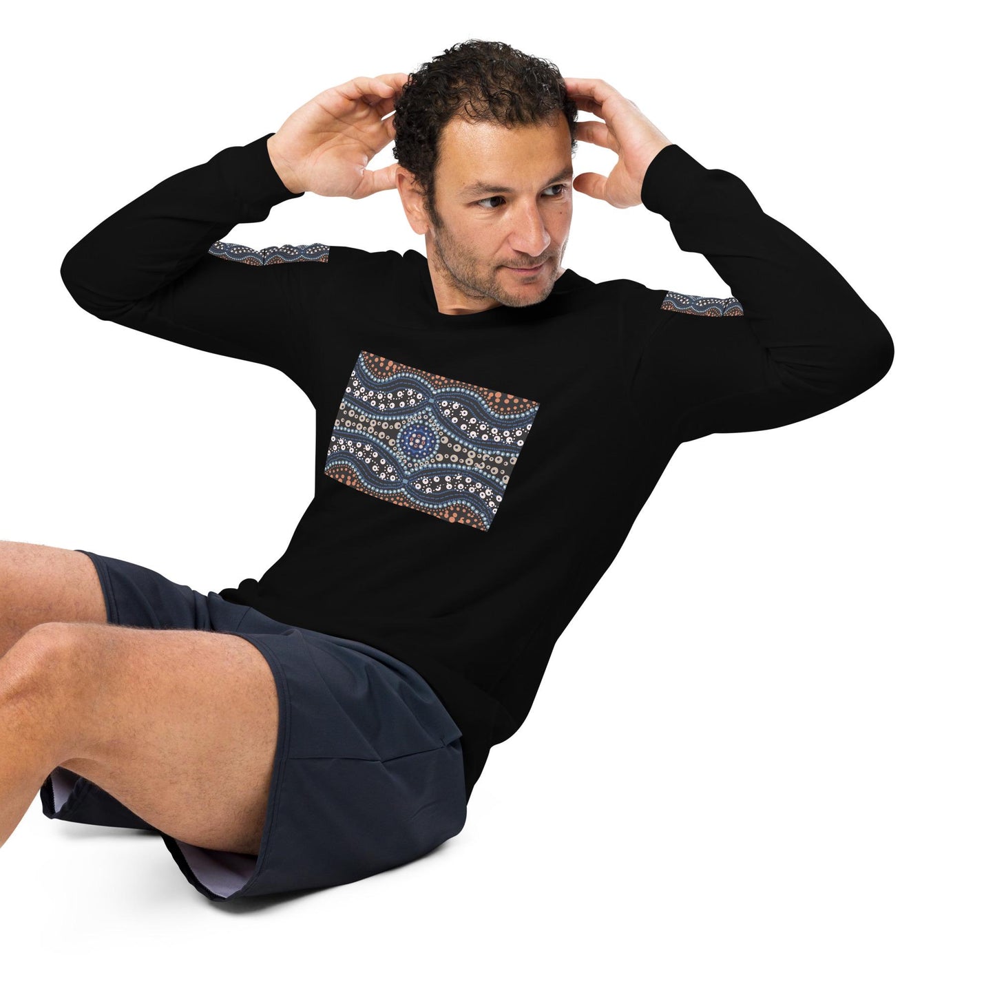 Aboriginal Designed Unisex Long Sleeve Tee Yaye Marle Art By Jordan Davis